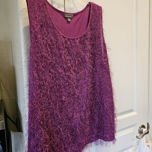 C005. Purple Textured Women's Top